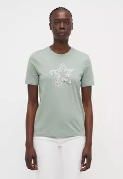 Футболка с принтом ONLMARCY LIFE ONLY Tall, темно-зеленый