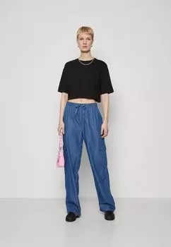 Футболка с принтом ONLMAY BOXY CROP 2 PACK ONLY Tall, цвет black/night sky/cloud dancer