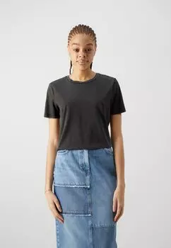 Футболка с принтом ONLONLY LIFE WASHED, цвет black