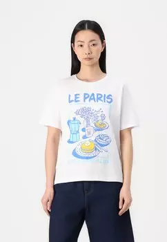 Футболка с принтом ONLSTACEY BOX ONLY, белый