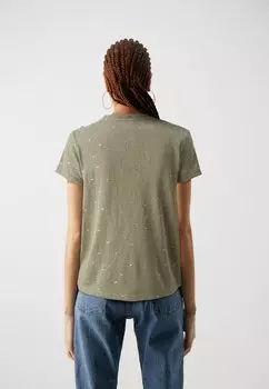 Футболка с принтом Onlstephi V Neck ONLY, темно-зеленый