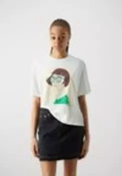 Футболка с принтом ONLWENDIE LIFE GIRL BOX Only, белый