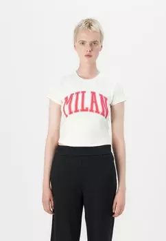 Футболка с принтом ONLWINSLET BABY TEE ONLY, кремовый