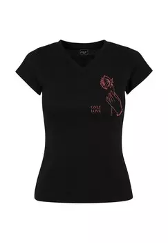 Футболка с принтом ONLY LOVE Mister Tee, черный