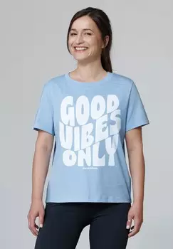 Футболка с принтом ONLY watapparel, светло-голубой