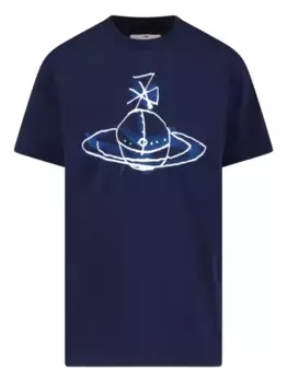 Футболка с принтом Orb Vivienne Westwood, синий