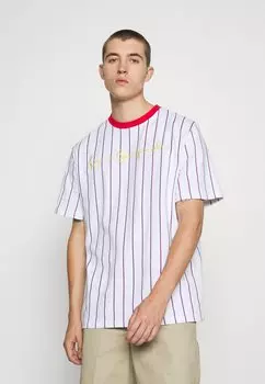 Футболка с принтом ORIGINALS PINSTRIPE TEE UNISEX Karl Kani, цвет white