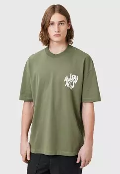 Футболка с принтом ORLANDO CREW AllSaints, зеленый