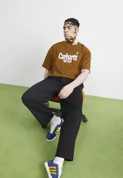 Футболка с принтом Orlean Spree Carhartt WIP, цвет hamilton brown/black