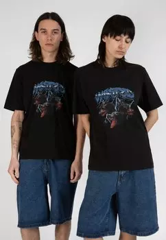 Футболка с принтом ORTHOS UNISEX Wasted Paris, черный