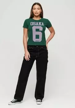Футболка с принтом OSAKA KISS Superdry, цвет enamel green