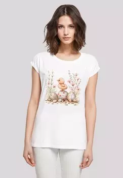 Футболка с принтом OSTERN KKEN EI BLUMEN F4NT4STIC, белый