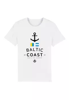 Футболка с принтом OSTSEE FLAGGEN KNUT JAN HAMBURG F4NT4STIC, белый