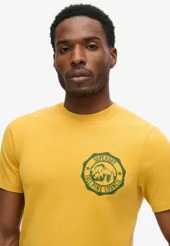 Футболка с принтом OUTDOOR GRAPHIC Superdry, желтый