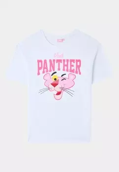 Футболка с принтом OVERSIZE PANTERA Terranova, белый