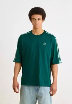Футболка с принтом OVERSIZE TEE adidas Originals, темно-зеленый