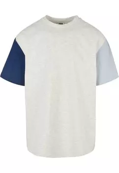 Футболка с принтом Oversized Colorblock Urban Classics, светло-серая