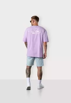 Футболка с принтом OVERSIZED ESTEEM, сиреневый