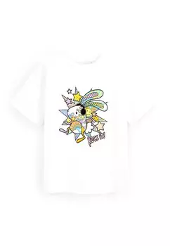 Футболка с принтом Oversized Graphic T-Shirt Next, цвет white bunny rock it