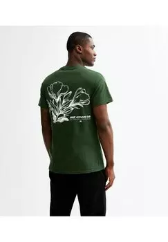 Футболка с принтом OVERSIZED GREAT OUTDOOR CLUB PRINTED New Look, темно-зеленый