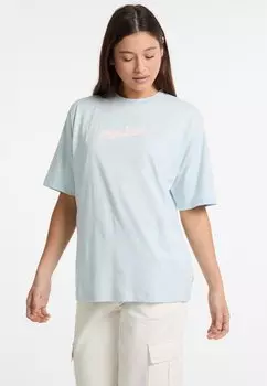 Футболка с принтом OVERSIZED Guess Jeans, светло-голубой