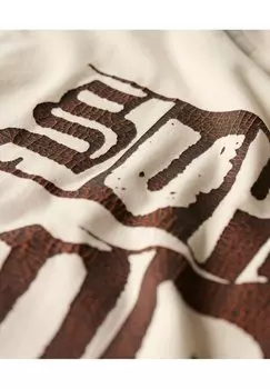 Футболка с принтом OVERSIZED LO-FI PUNK GRAPHIC Superdry, желтый