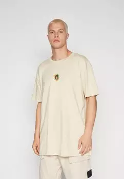 Футболка с принтом OVERSIZED UNISEX Forgotten Faces, песок