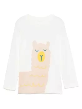 Футболка с принтом овец Stella McCartney Kids, белый