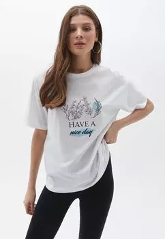 Футболка с принтом OXXO, белый