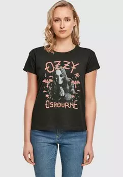 Футболка с принтом OZZY OSBOURNE - BAT BOX Merchcode, черный