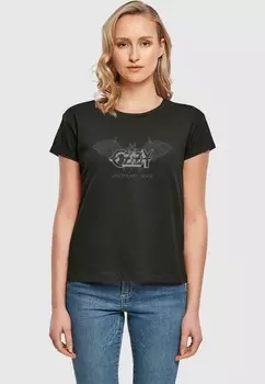 Футболка с принтом OZZY OSBOURNE ORDINARY BAT BOX TEE Merchcode, черный