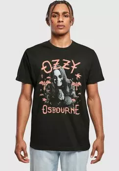 Футболка с принтом OZZY OSBOURNE PINK BAT Merchcode, черный