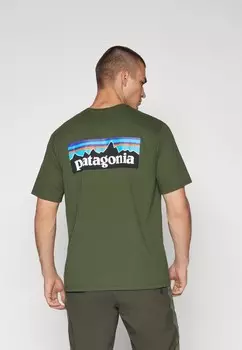 Футболка с принтом P-6 LOGO RESPONSIBILI-TEE Patagonia, зеленый