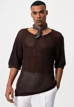 Футболка с принтом Pago -Transparent Antioch, коричневая