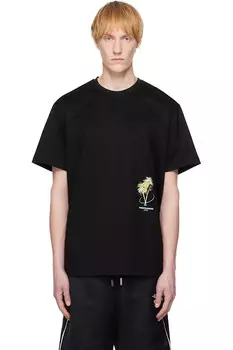 Футболка с принтом пальмы Wooyoungmi, черный