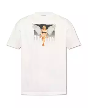 Футболка с принтом Palm Angels, белый