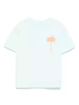 Футболка с принтом Palm Angels Kids, синий