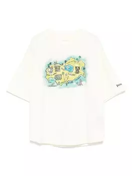 Футболка с принтом Palm Angels Kids, желтый