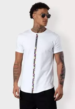 Футболка с принтом PALM STRIPE ESTEEM, белый