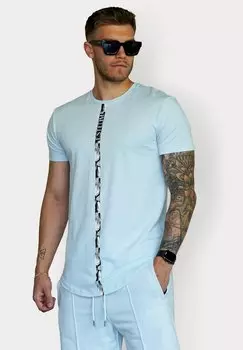 Футболка с принтом PALM STRIPE ESTEEM, цвет lightblue