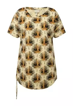 Футболка с принтом PALM TREE GATHERED Ulla Popken, черный