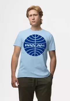 Футболка с принтом PAN AM OUTLINE LOGO Henry Tiger, светло-голубой