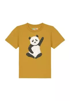 Футболка с принтом PANDA Watapparel, цвет ochre