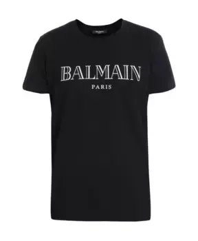 Футболка с принтом «Париж» Balmain, серый