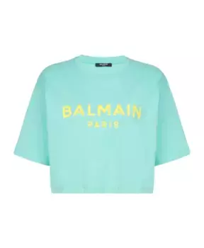 Футболка с принтом «Париж» Balmain, синий