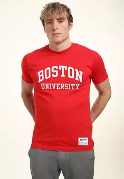 Футболка с принтом Park Fields Boston University Script Henry Tiger, красный
