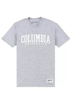 Футболка с принтом PARK FIELDS COLUMBIA UNIVERSITY SCRIPT Henry Tiger, светло-серый