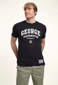 Футболка с принтом PARK FIELDS GEORGE WASHINGTON UNIVERSITY Henry Tiger, темно-синий