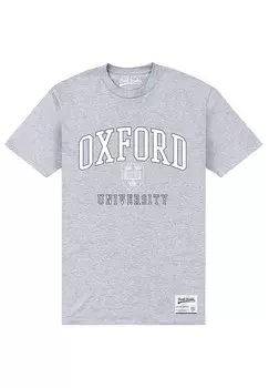 Футболка с принтом PARK FIELDS OXFORD UNIVERSITY CREST Henry Tiger, светло-серый