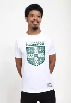Футболка с принтом PARK FIELDS UNIVERSITY OF CAMBRIDGE SHIELD Henry Tiger, белый